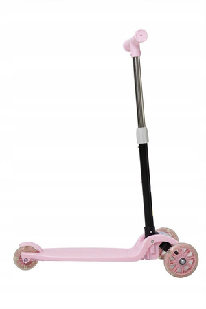 HULAJNOGA TRÓJKOŁOWA DLA DZIECI LED SKRĘTNE KOŁA