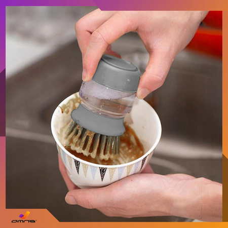 Szczotka do mycia naczyń garnków z dozownikiem pompką czyścik kuchenny