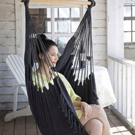 Fotel wiszący krzesło Brazylijskie Huśtawka Hamak Ogrodowy Na Balkon BOHO