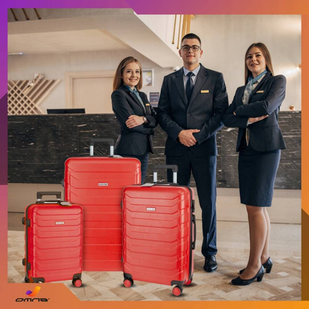 Zestaw 3 walizek podróżnych 3w1 ABS bagaż kufer na kółkach 94L+63L+40L