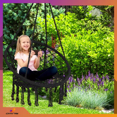 Fotel wiszący huśtawka bocianie gniazdo do domu, ogrodu na taras dla dzieci