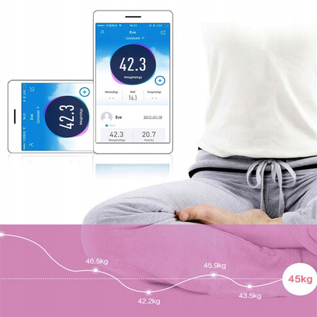 INTELIGENTNA WAGA ŁAZIENKOWA SMART SZKLANA OMNA