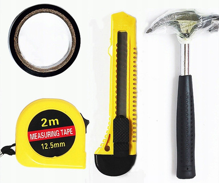 ZESTAW NARZĘDZI 9szt KOMBINERKI MŁOTEK ŚRUBOKRĘTY