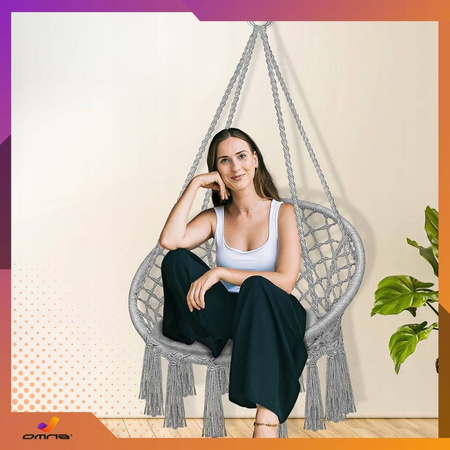 Fotel wiszący huśtawka bocianie gniazdo do domu, ogrodu na taras dla dzieci