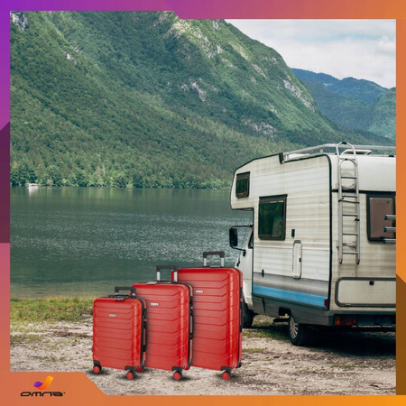 Zestaw 3 walizek podróżnych 3w1 ABS bagaż kufer na kółkach 94L+63L+40L