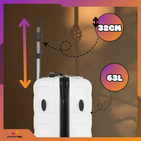 Walizka podróżna na kółkach średnia kuferek poliwęglan dla dziewczynki 63L