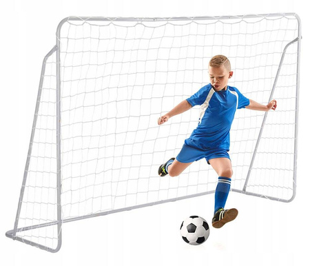 Duża metalowa bramka piłkarska treningowa + siatka + mata celności 240x150