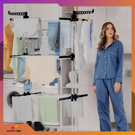 Suszarka na pranie stojąca do ubrań składana wieszak stojak XXXL wzmocniona