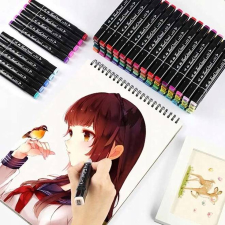 MARKERY MEGA ZESTAW 168 SZTUK KOLORY ETUI NASYCONE