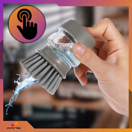 Szczotka do mycia naczyń garnków z dozownikiem pompką czyścik kuchenny