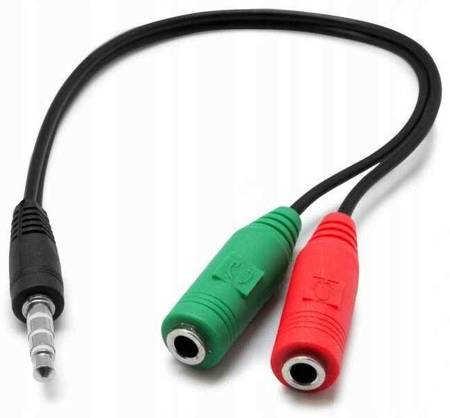 Adapter Kabel mini-Jack Słuchawki Mikrofon Laptop
